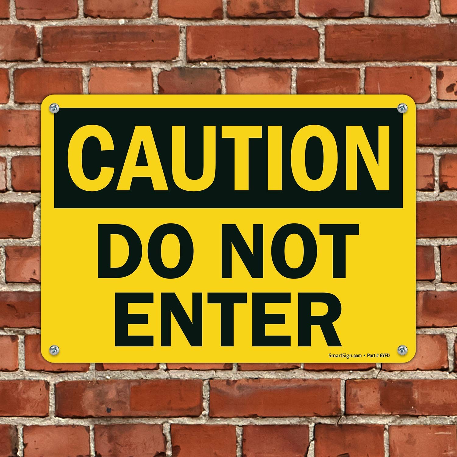Caution Do Not Enter Warning Security Notification Plastic Wall Sign 10×14 In