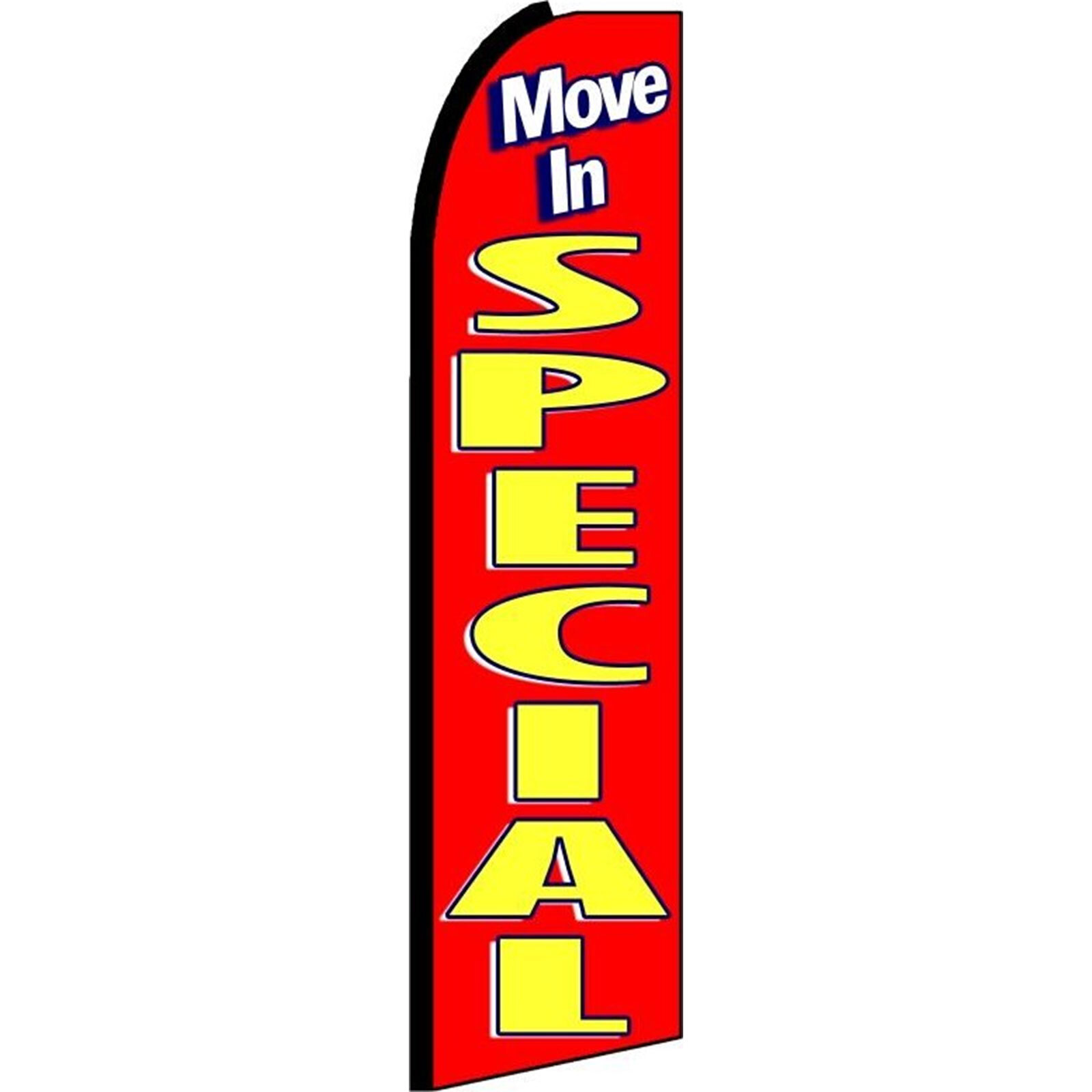 Move In Special 3 ft X 11 1/2 ft Polyester Swooper Flag