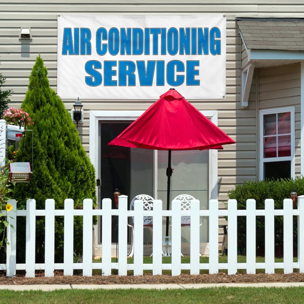 Vinyl Banner Multiple Sizes Air Conditioning Service Ac Promotion Business