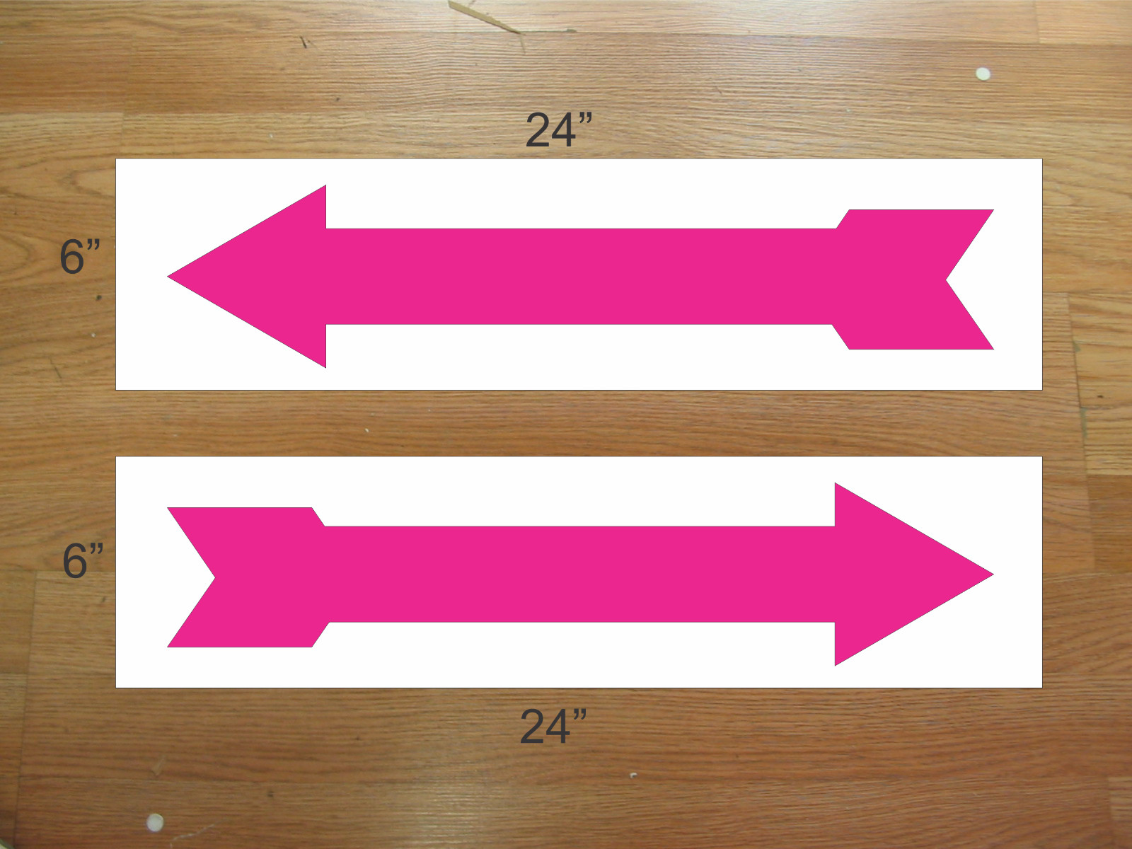ARROW HOT PINK 6″x24″ REAL ESTATE RIDER SIGNS Buy 1 Get 1 FREE 2 Sided Plastic