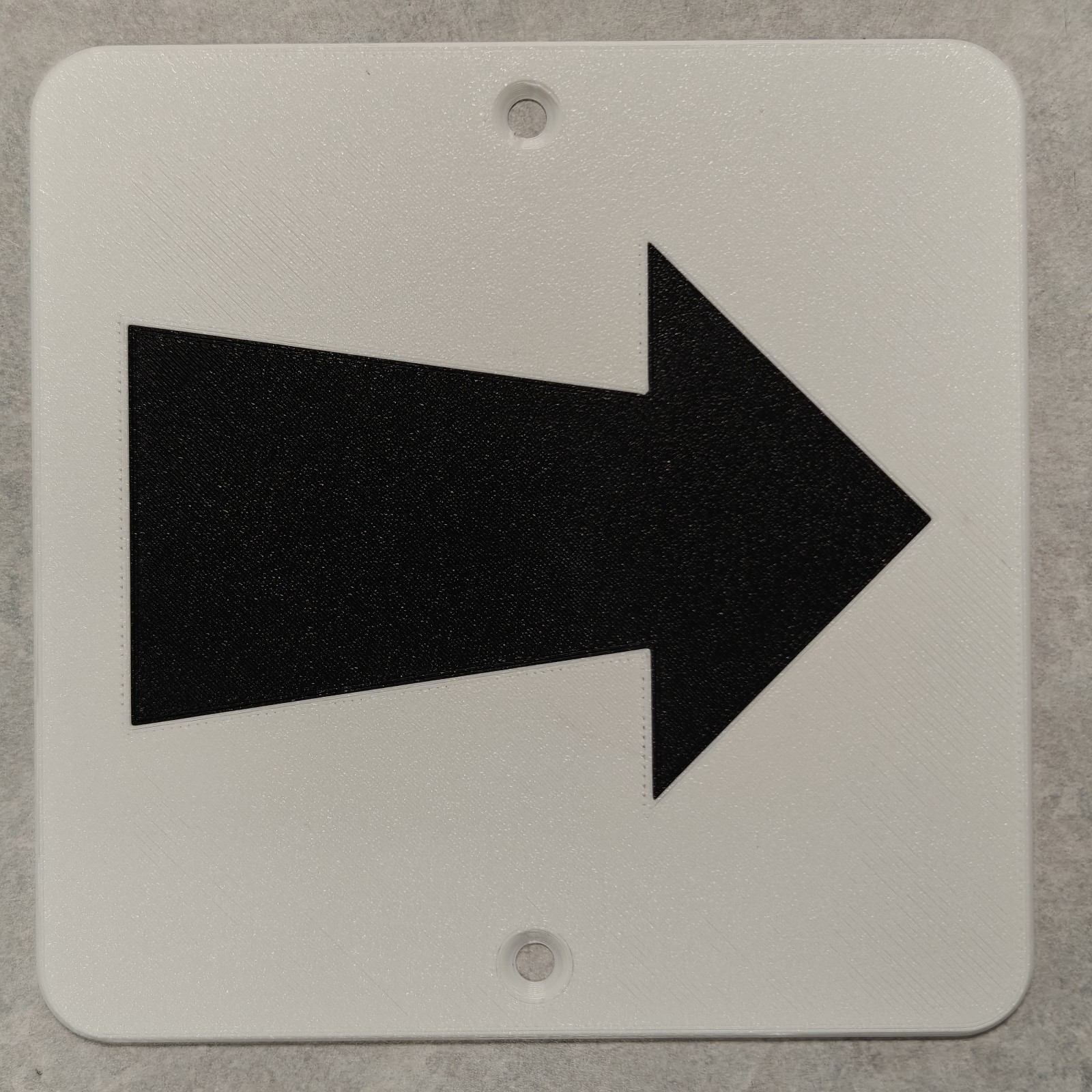 Black & White Plastic Directional Arrow Signs, Trail Signs. QTY 4