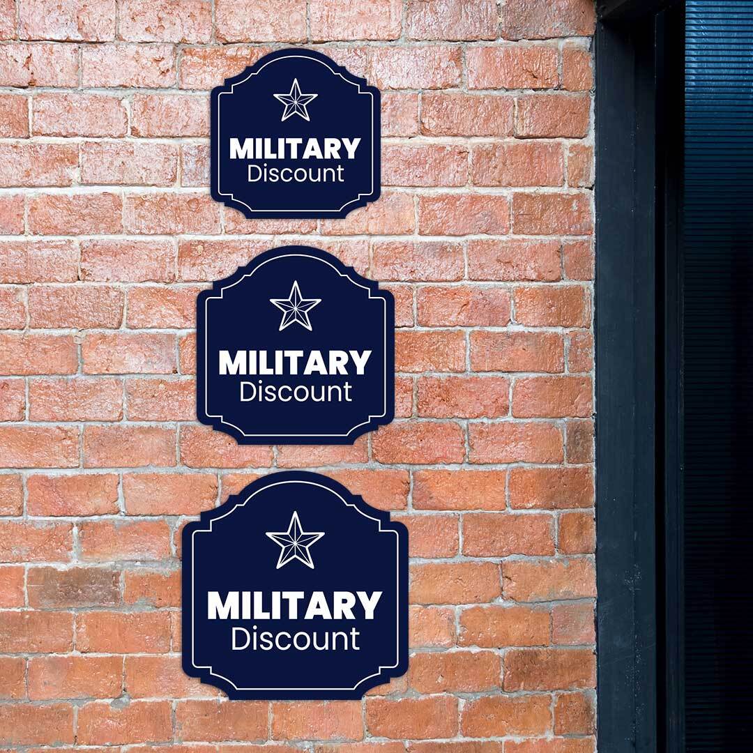 Heritage Plus Military Discount Wall or Door Sign | General Public Signage