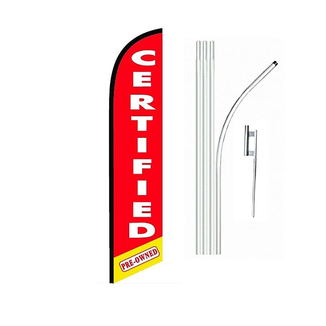 Pre Owned Red Swooper Flutter Feather Flag | 3ft W x 11.5ft Tall