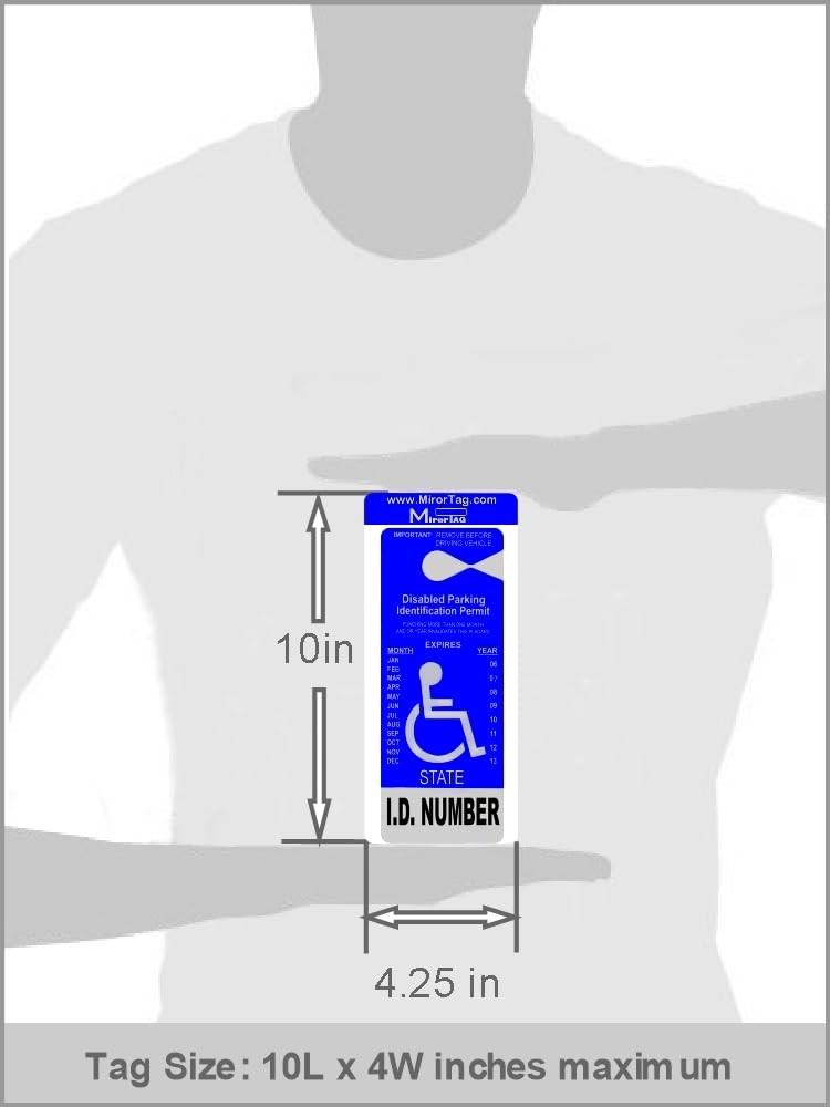 Silver by JL Safety- Handicap Parking Placard Holder, Magnetically Display & …