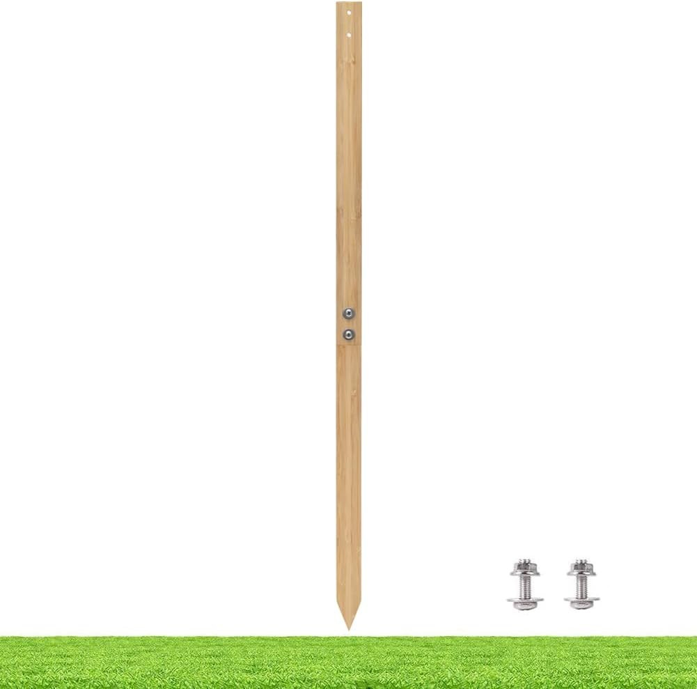 Yard Stake for Sign, 27.5″/2.3Ft Long Bamboo Stake for Yard Sign, Hardware Inclu