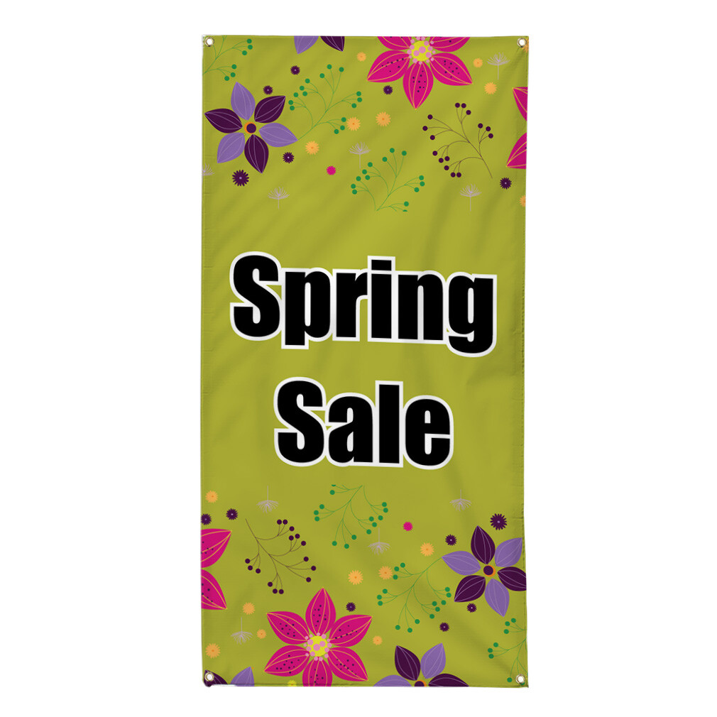 Vertical Vinyl Banner Multiple Sizes Spring Deal Green Business Outdoor