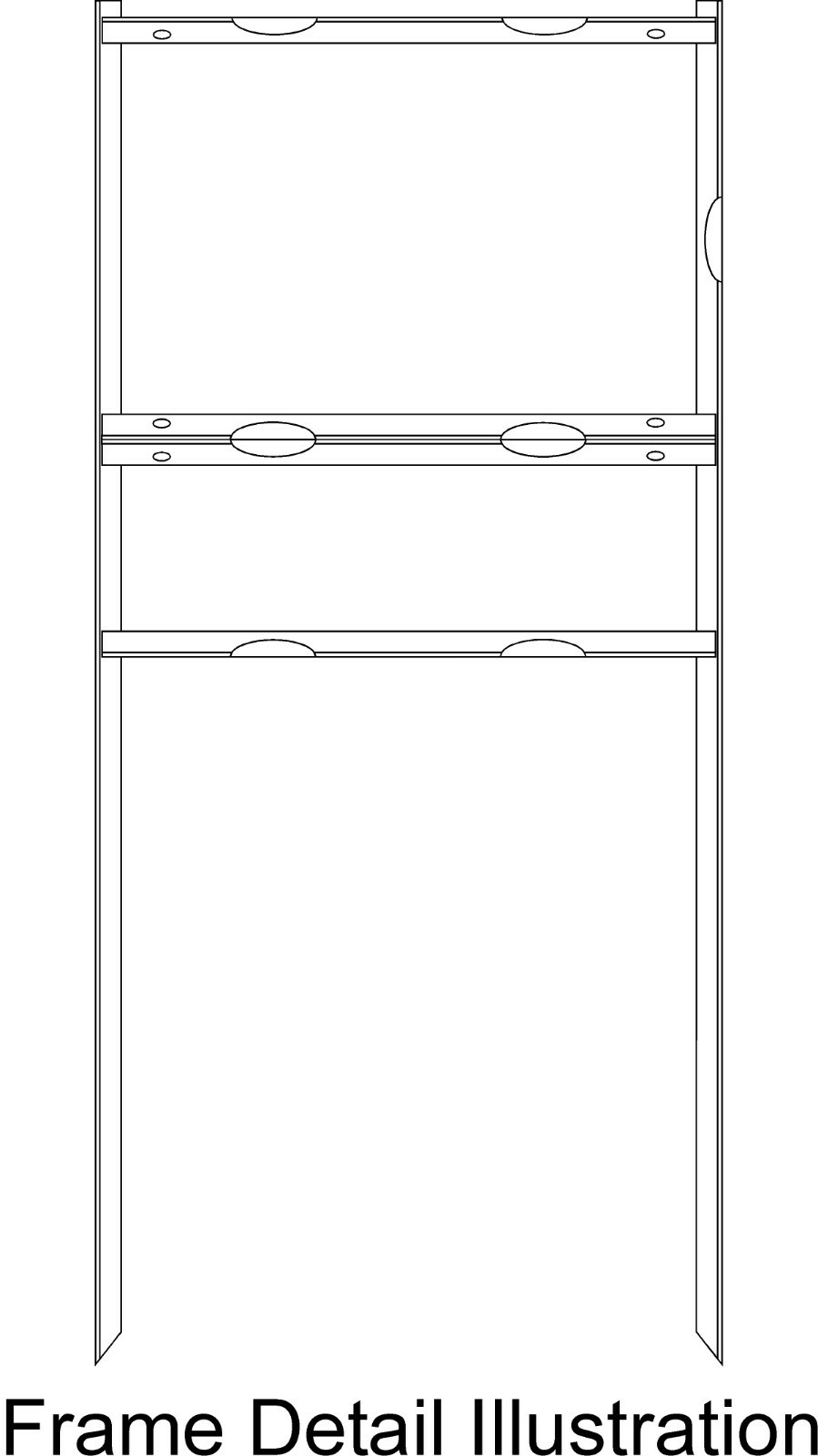 Real Estate Yard Sign Metal Frame, 12 x 18 Slide-In, Black (Pack of 1)