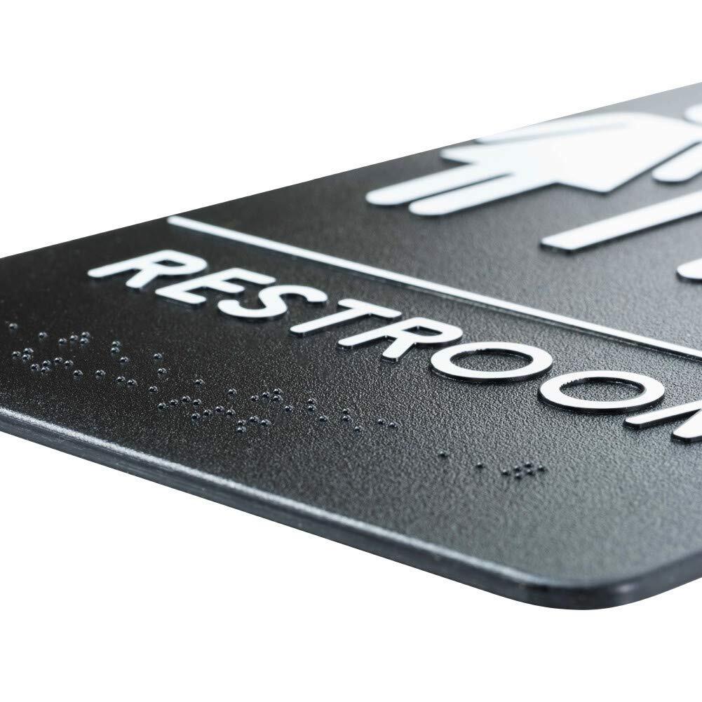 6x9Inch All Gender Bathroom Sign Unisex Restroom Sign for Business Office Public
