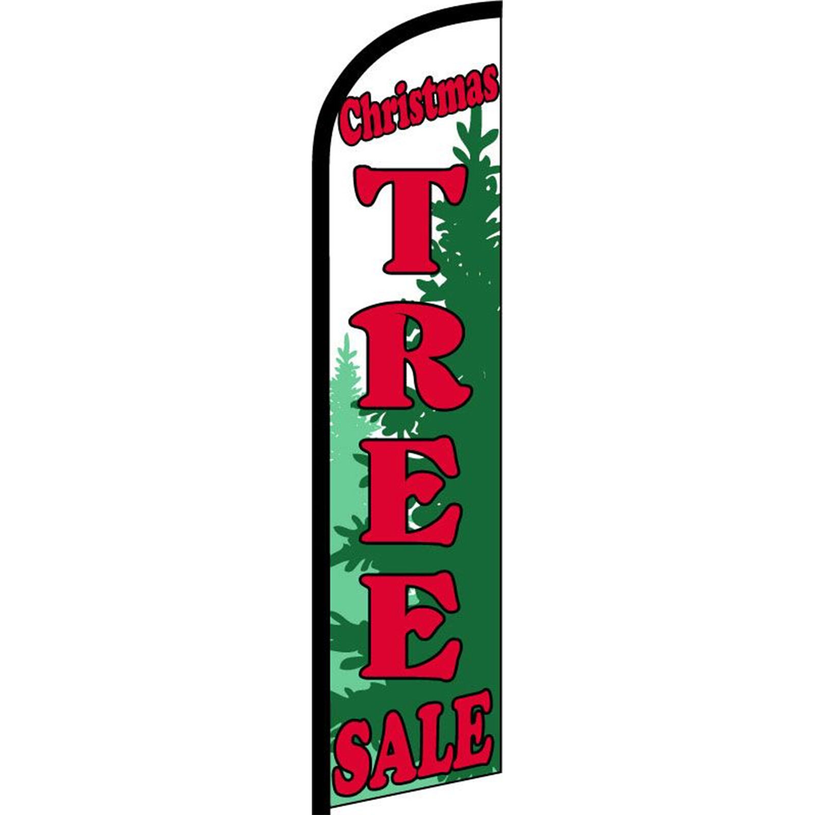 Christmas Tree Sale 2 1/2 ft X 11 1/2 ft Windless Swooper Flag