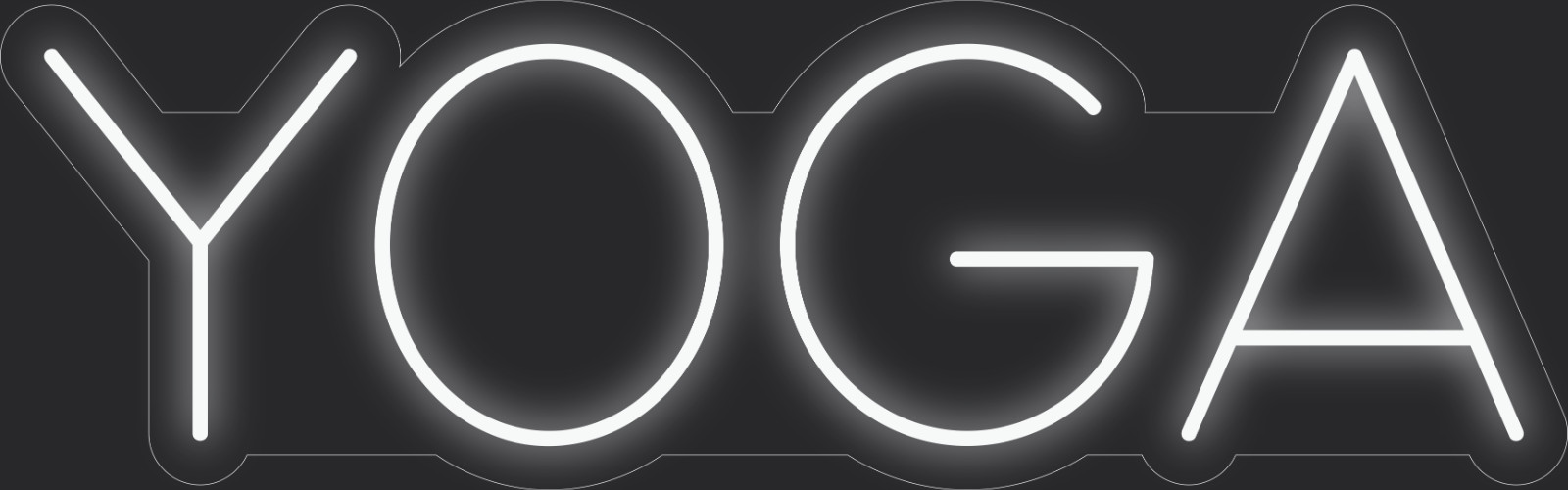 Yoga Neon LED Sign Business Wall Decor Lighted Store Sign 36 x 11 in.