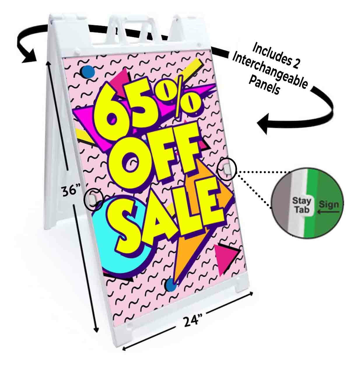 65 Off Sale Signicade 24×36 A Frame Sidewalk Pavement Sign Double Sided Sandwich