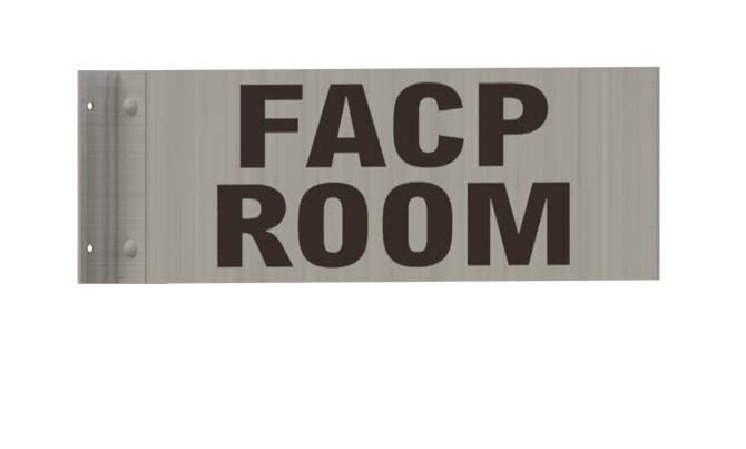 FACP Room Sign FIRE Alarm Control Panel Room-Two-Sided/Double-REF24-1027