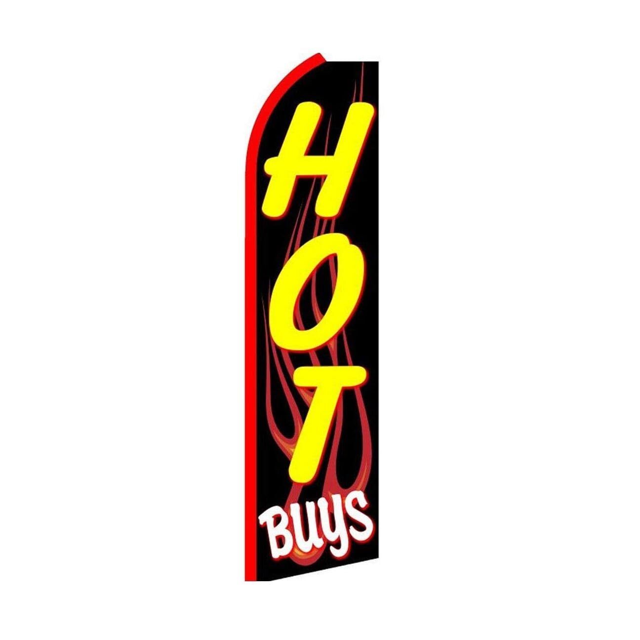 Hot Buys Swooper Flutter Feather Flag | 3ft W x 11.5ft Tall