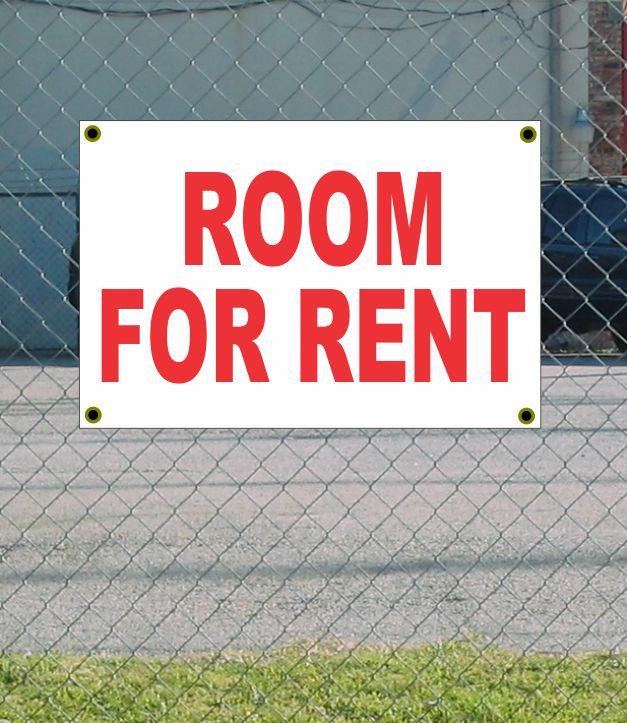2×3 ROOM FOR RENT Red & White Banner Sign NEW Discount Size & Price FREE SHIP