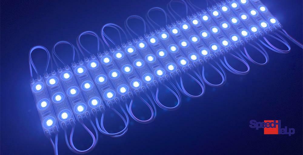 100x LED Module 1,2W DC12V 3x SMD 12000K IP65 120-140LM Advertisement Cold White