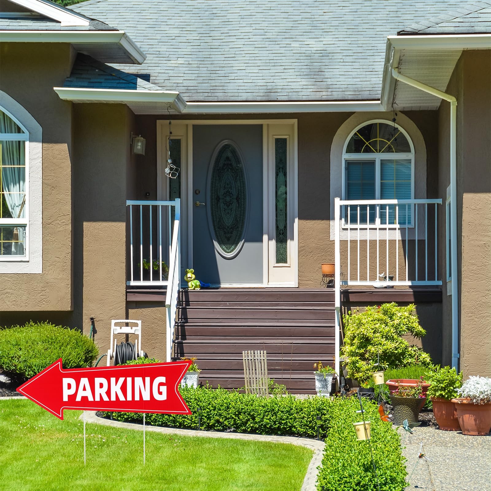 8 Pack 17×6 Inch Event Parking Signs With Stakes Directional Arrow Yard