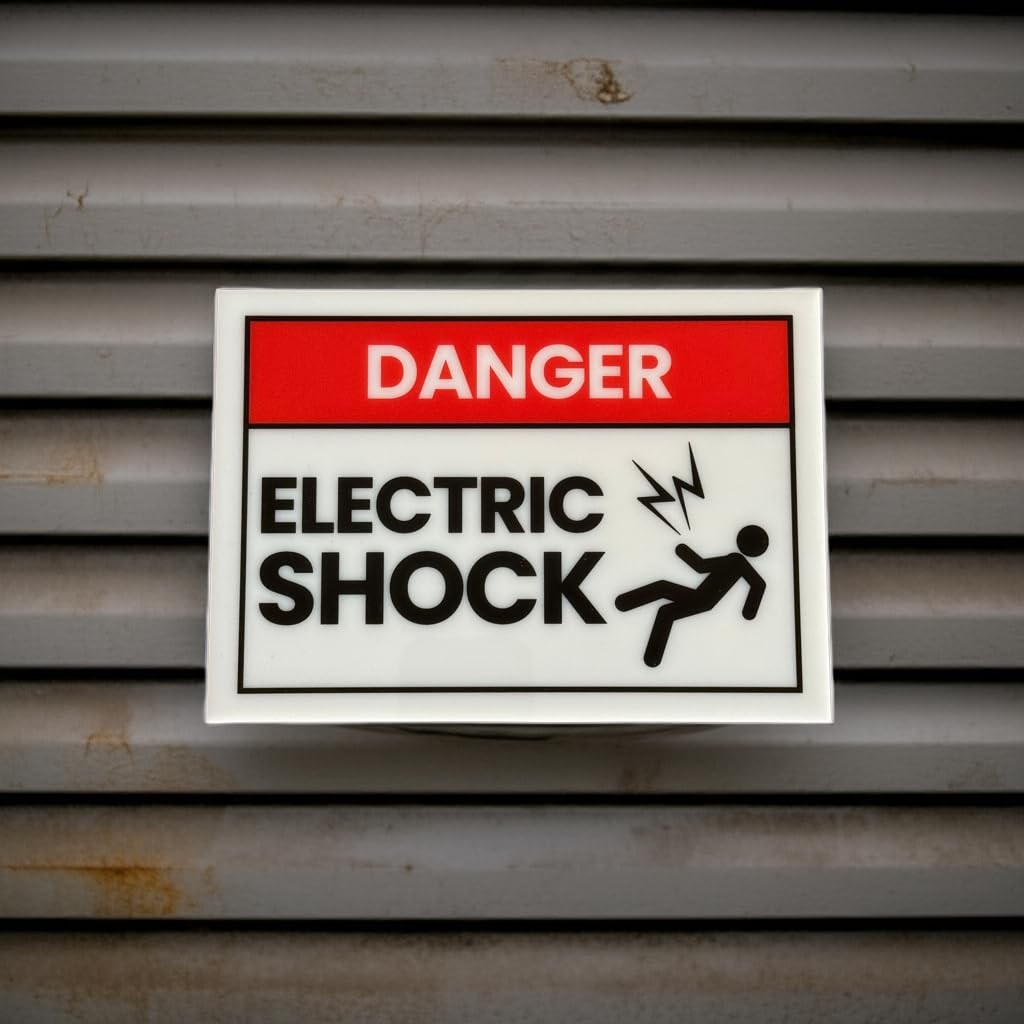 Danger, Shock Acrylic Signs, Size 5×7, Choose from 10 Warning and Policies, E…