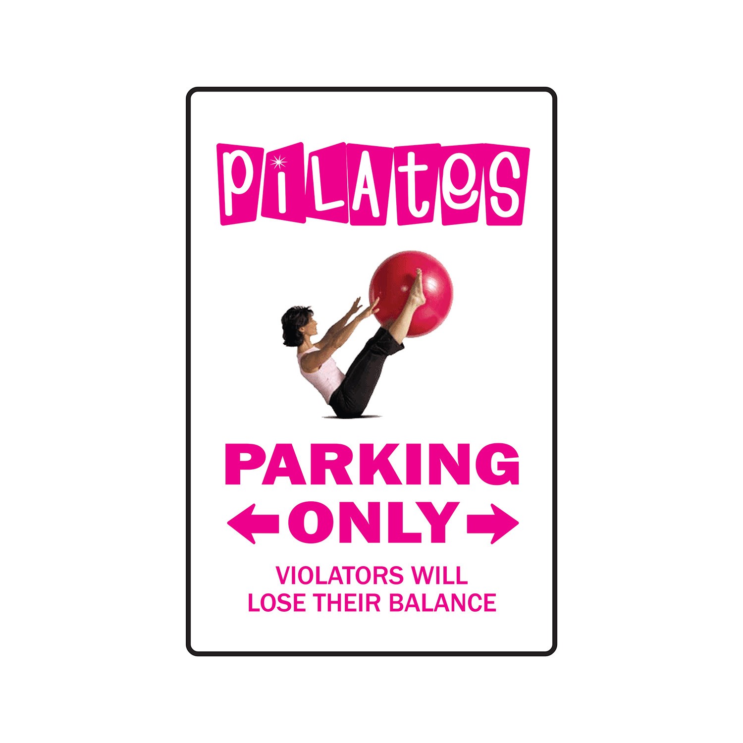 PILATES INSTRUCTOR Sign Or Decals parking yoga gym workout exercise teacher