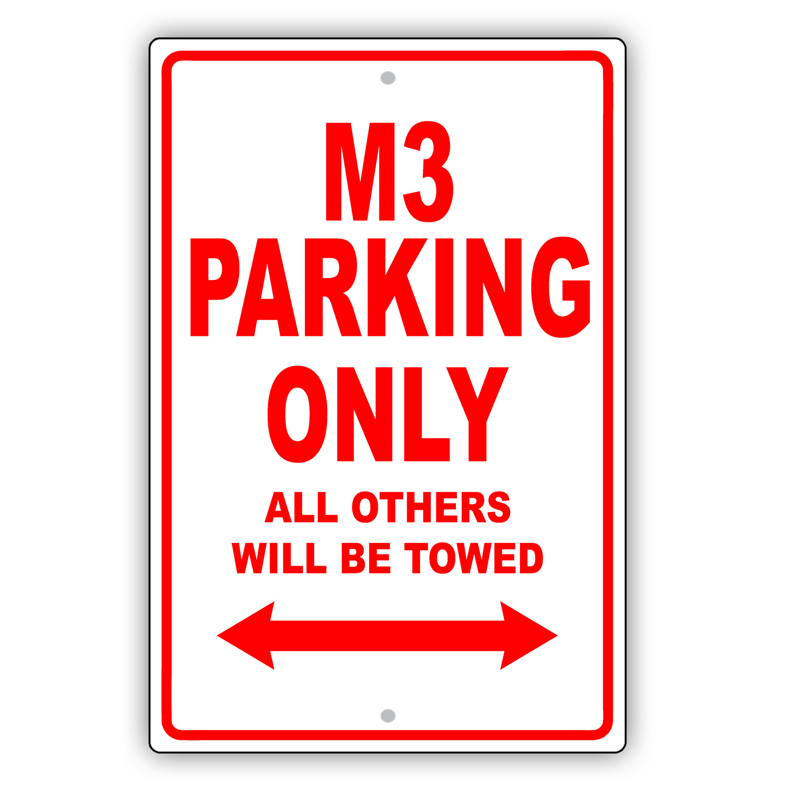 M3 BMW Car Reserved Parking Only All Others Towed Garage Aluminum Metal Sign