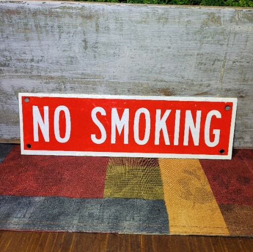 No Smoking Sign Heavy Gauge Aluminum. **Refund On Any Shipping Overages**