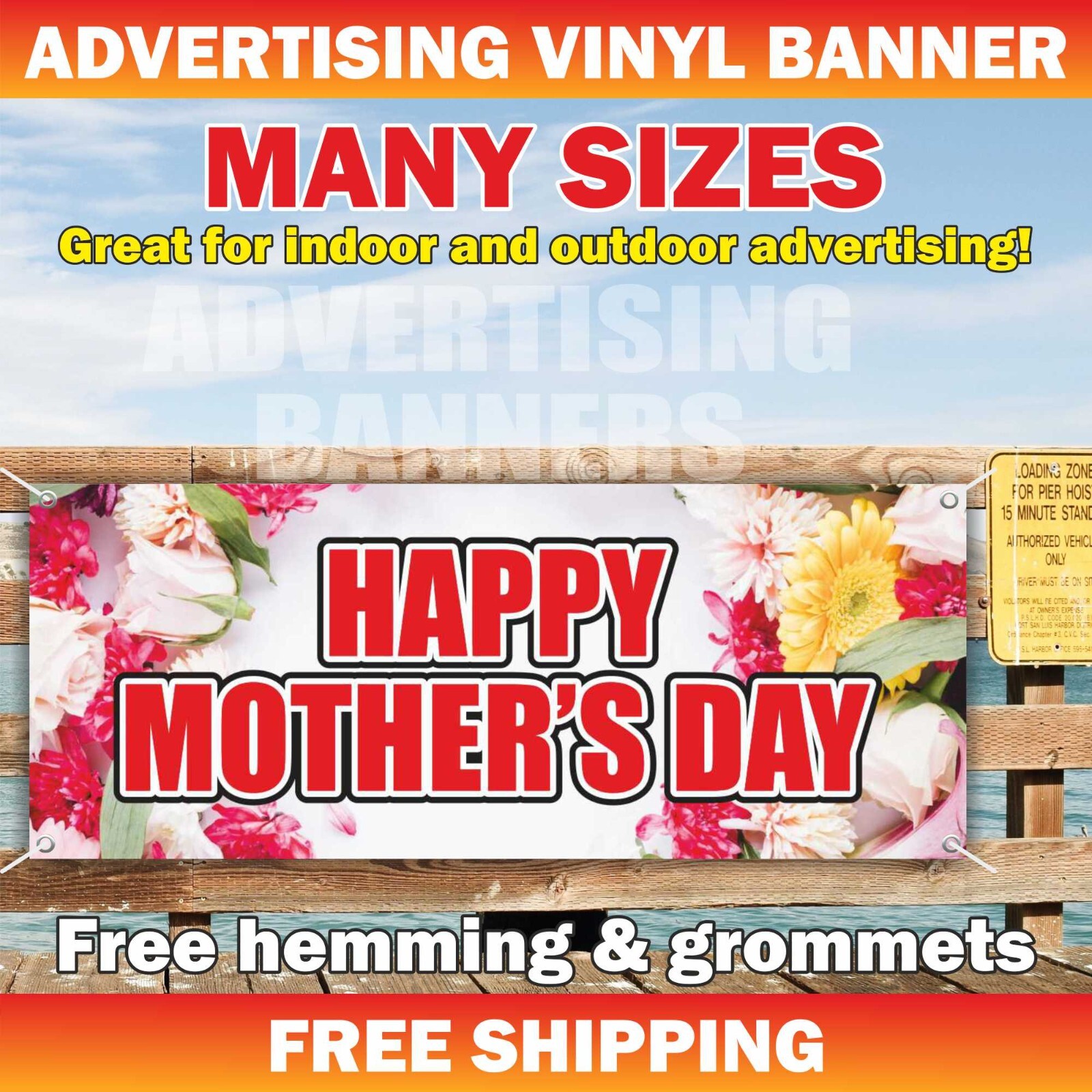 HAPPY MOTHER’S DAY Advertising Banner Vinyl Mesh Sign love decoration