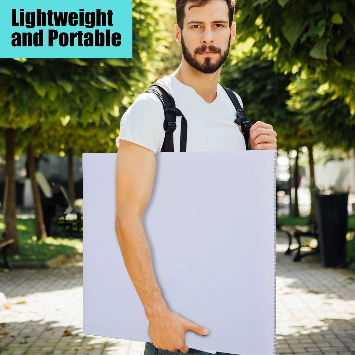 10 Pack Corrugated Plastic Board, 4Mm Blank Yard Signs Corrugated Poster Board B