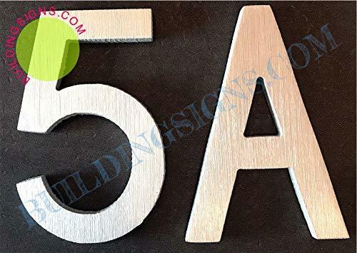 Apartment Number 5A Sign (Brush Silver,, Rust Free, 2.75 inch)….–REF24-1027