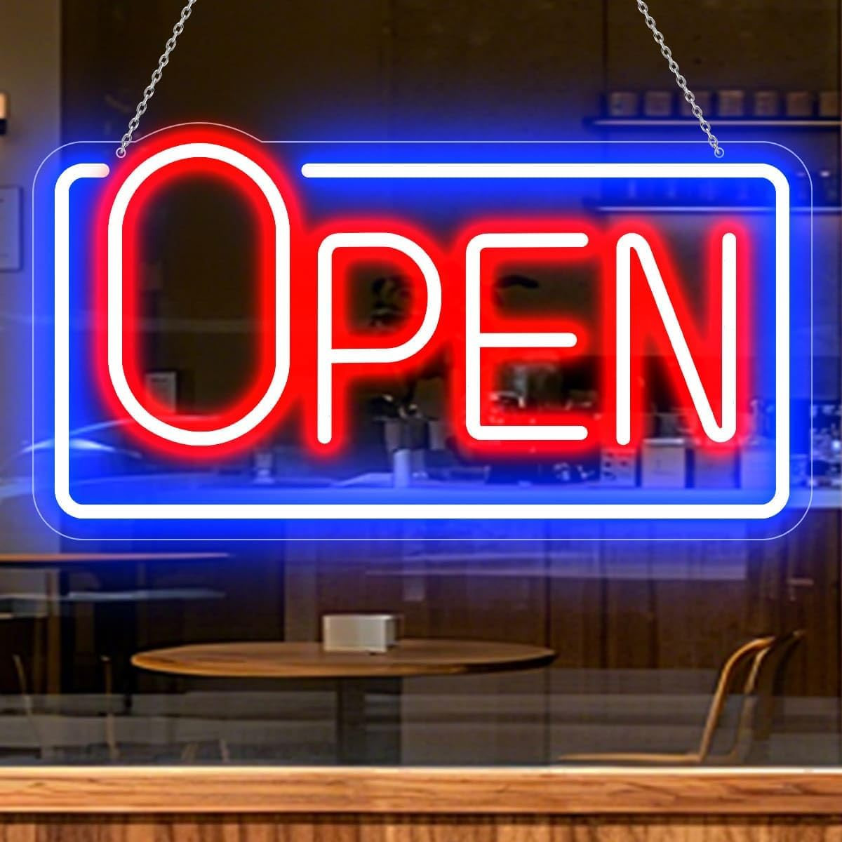 22″ X 11.8″ Led Neon Open Sign for Business Window, Light up Open Sign for Store