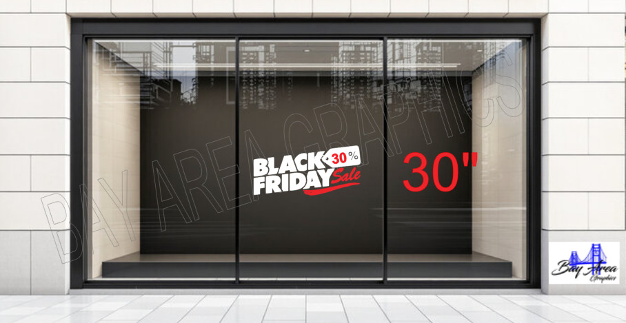 Business Window Vinyl Decal – Black Friday % Sale Waterproof Sign ORACAL 651