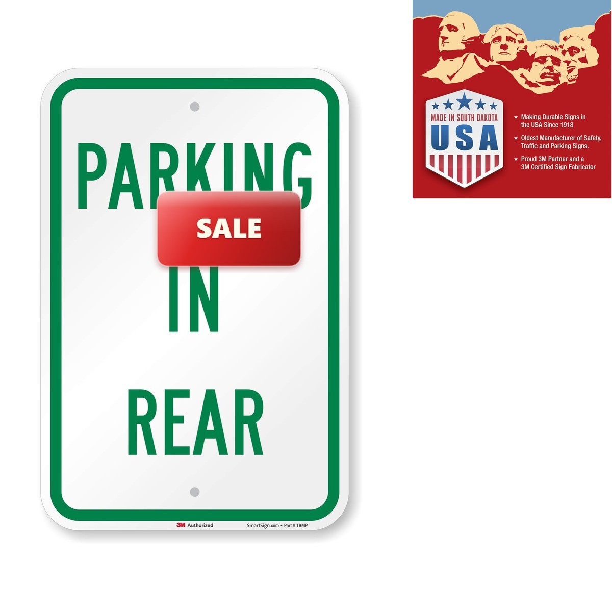 SmartSign K-2609-EG-12×18-D2 Parking In Rear Sign 12×18 3M Engineer Grade