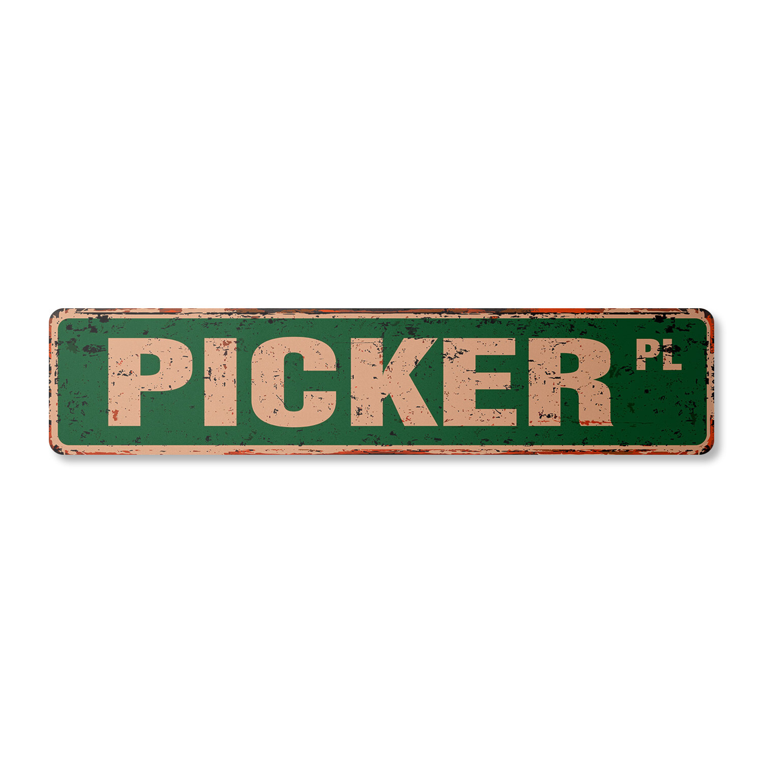 PICKER Vintage Street Sign Metal Plastic treasures junk picking old vintage