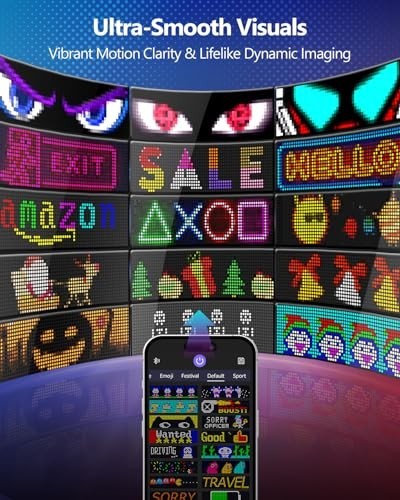 Programmable LED Sign 2 Pack 15×4 Inch Car Window Display Custom Text App
