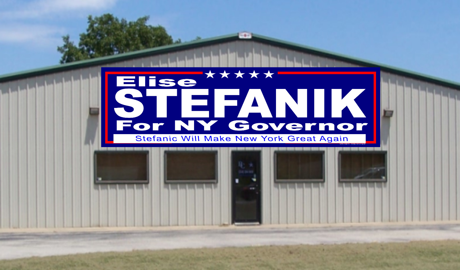 Elise STEFANIK NY GOVERNOR -Vinyl Banners-3 Choices Rd Wh Blu -Fast Ship-USA -35