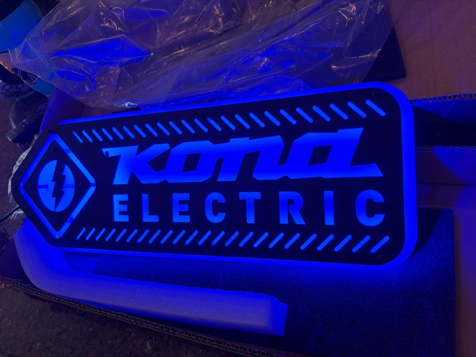 Kona Lighted Sign, Single Sided Blue (NEW)