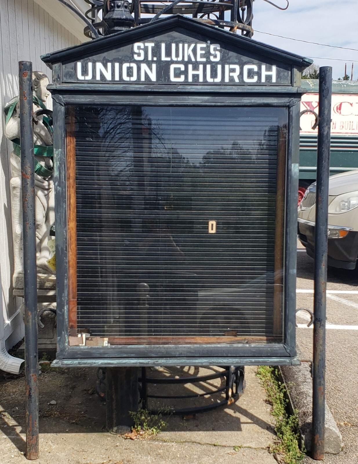 Copper & Glass Advertising Marquee from St. Luke’s Union Church in Virginia