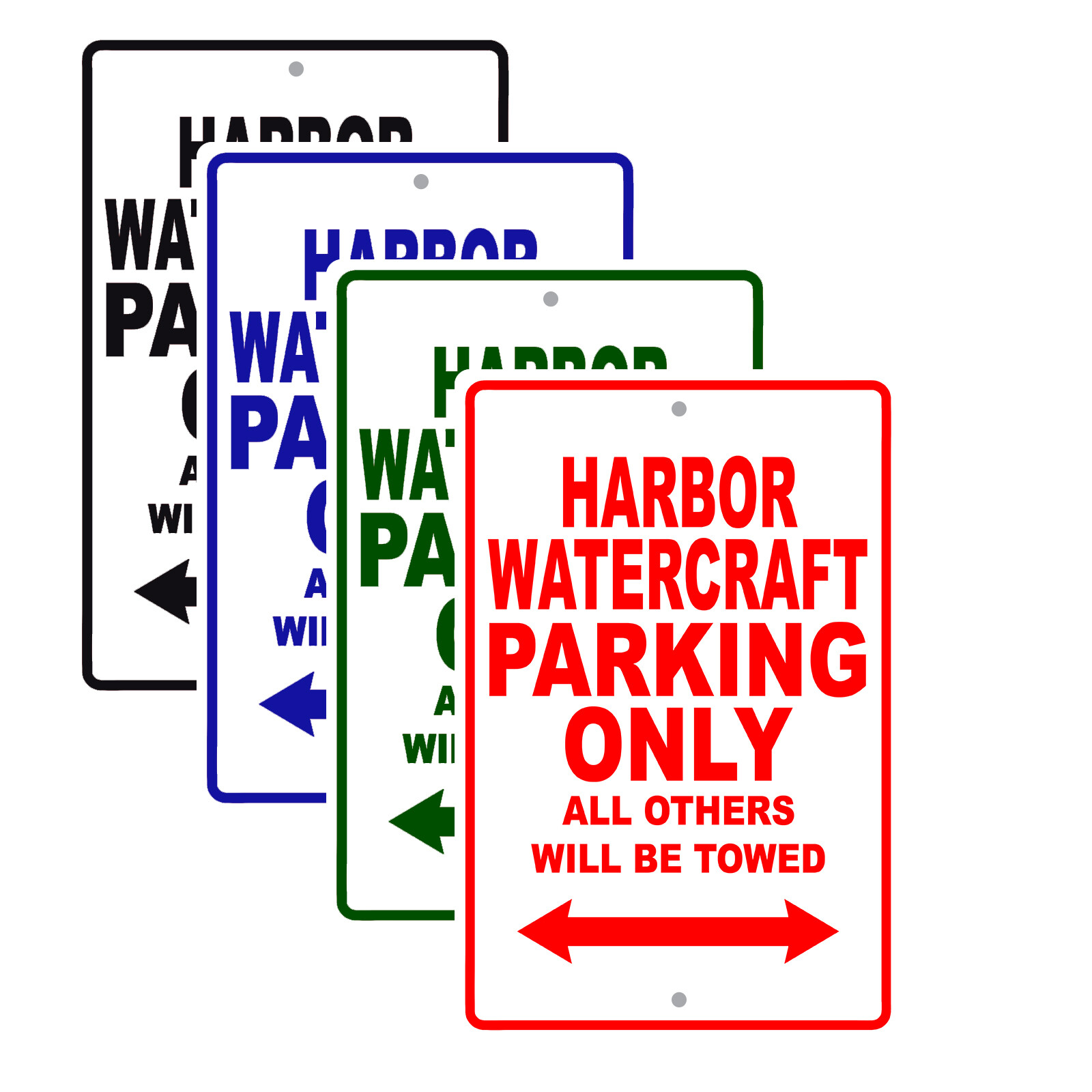 Harbor Watercraft Parking Only Boat Ship Yacht Marina Lake Dock Aluminum Sign