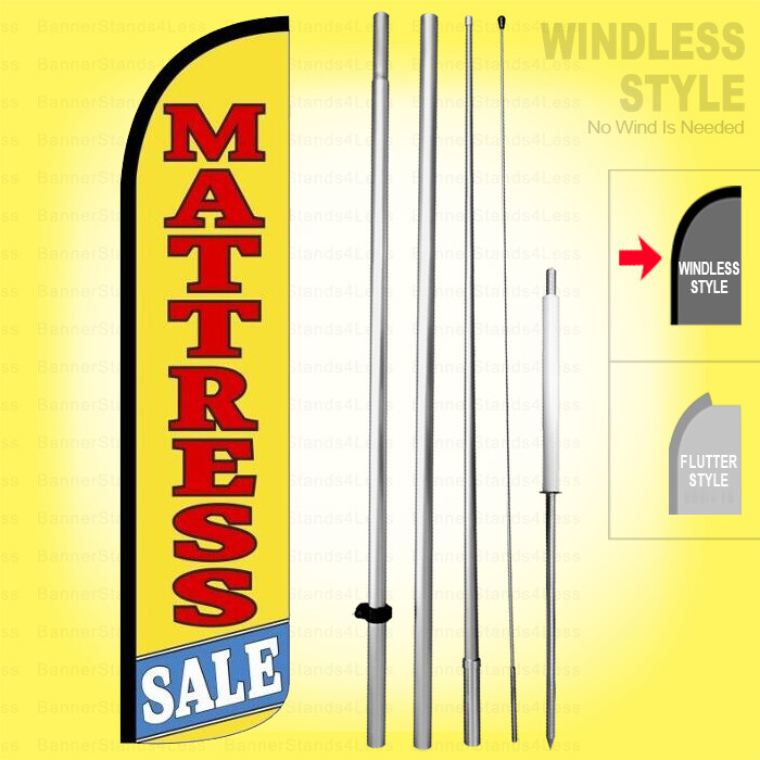 MATTRESS SALE Windless Swooper Flag Kit 15′ Feather Banner Sign yz-h