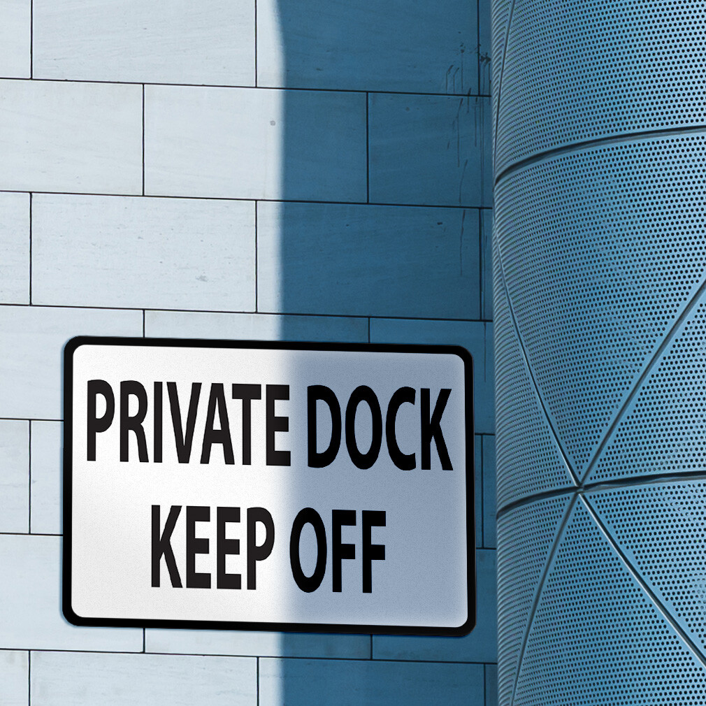 Horizontal Metal Sign Private Dock A Business Weatherproof Street Signage