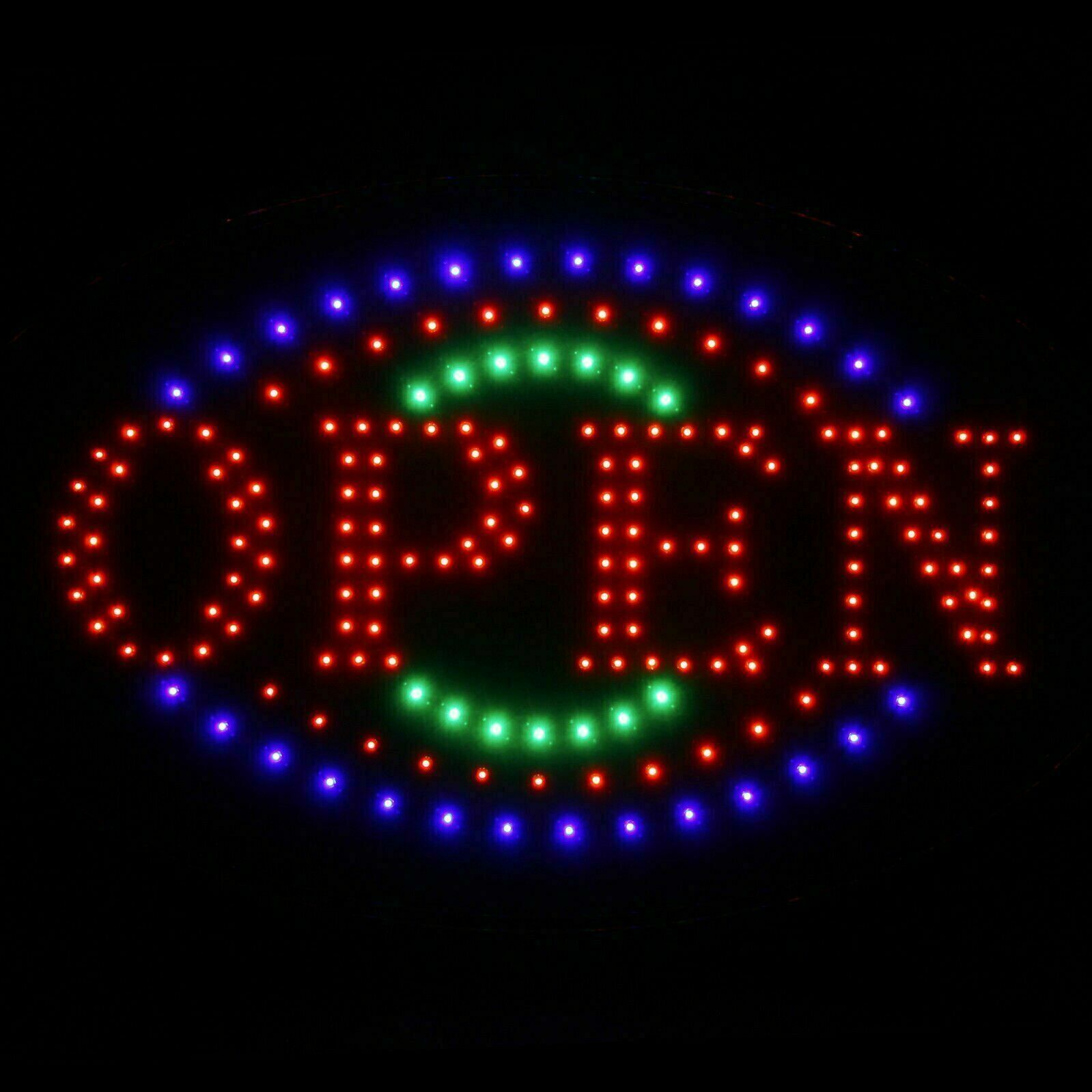 Ultra Bright LED Neon Light Animated Motion with ON/OFF Store OPEN Business Sign