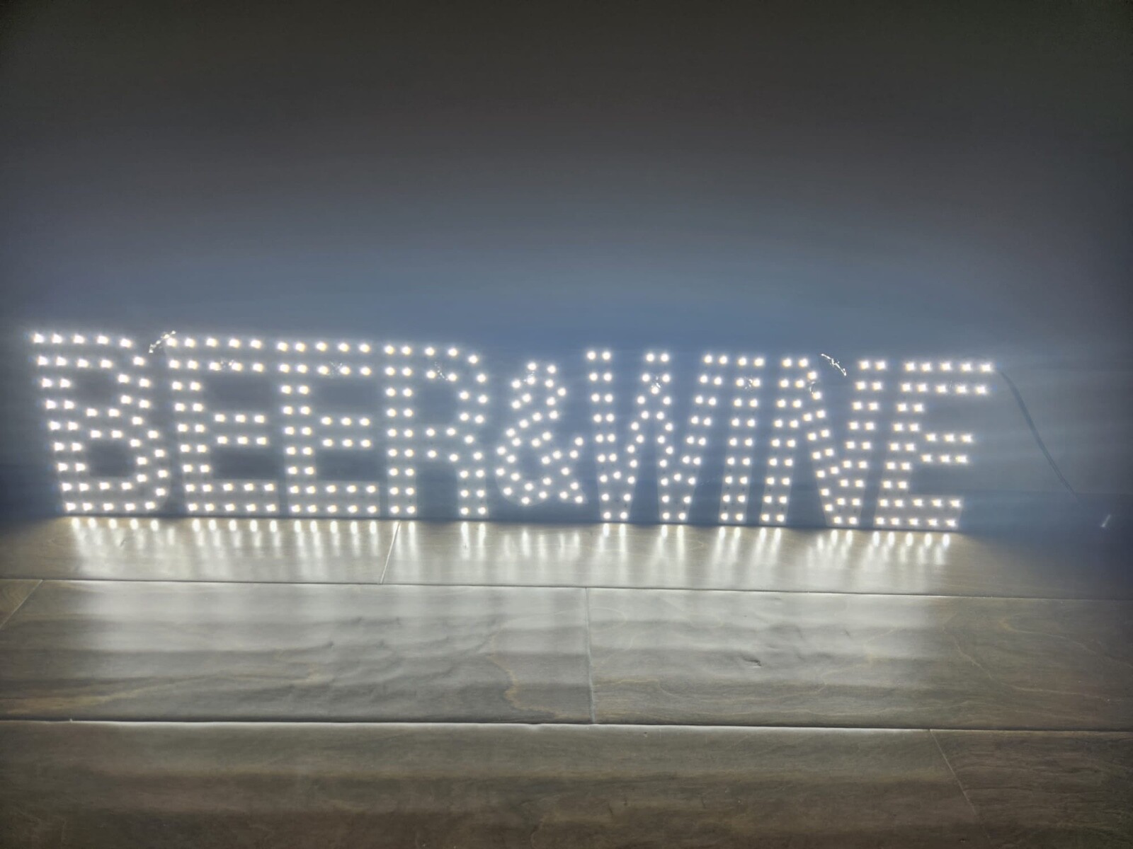 Bright White 10000k LED Light sign BEER&WINE