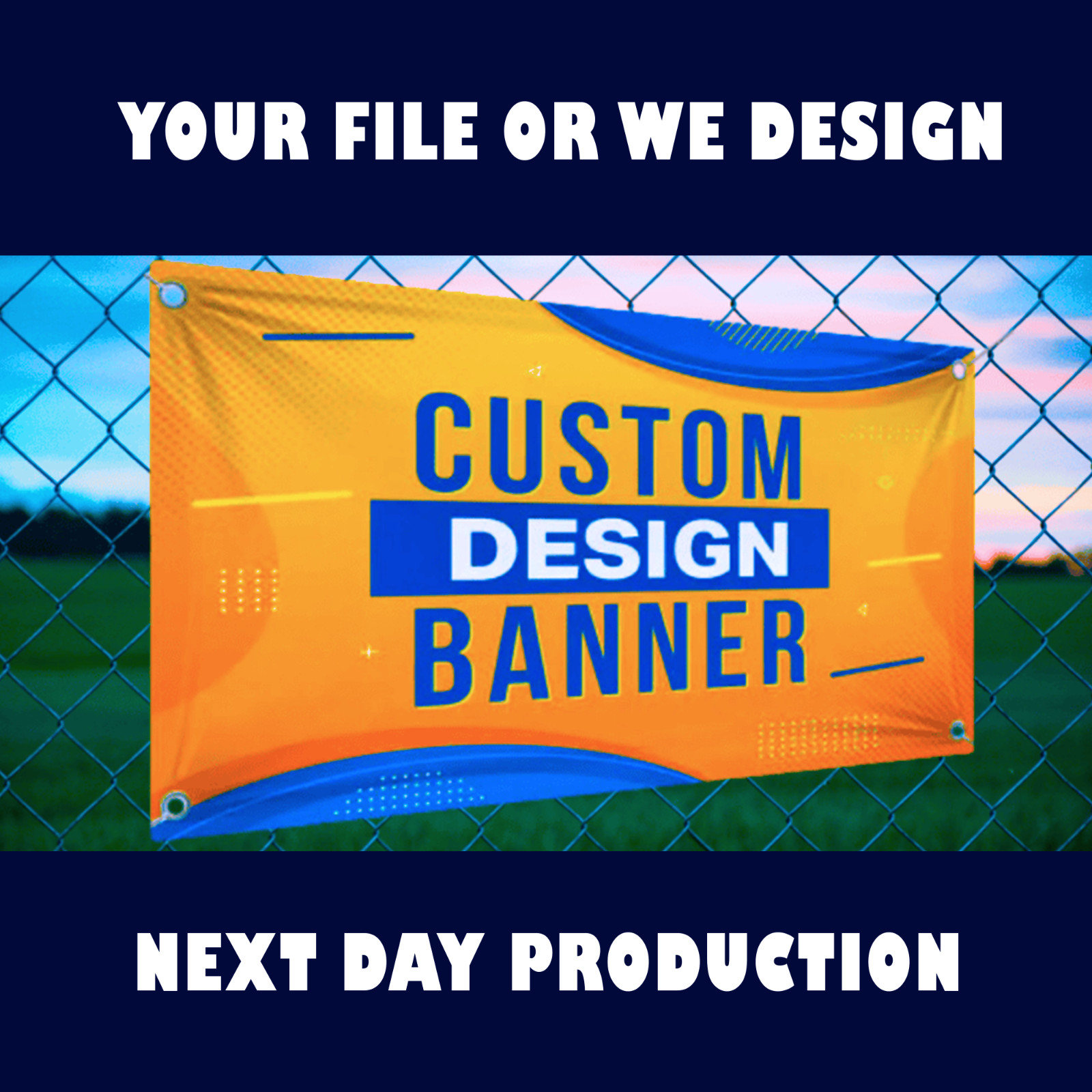Custom Vinyl Banner – 13oz Heavy Duty – Personalized Banner Indoor and Outdoor