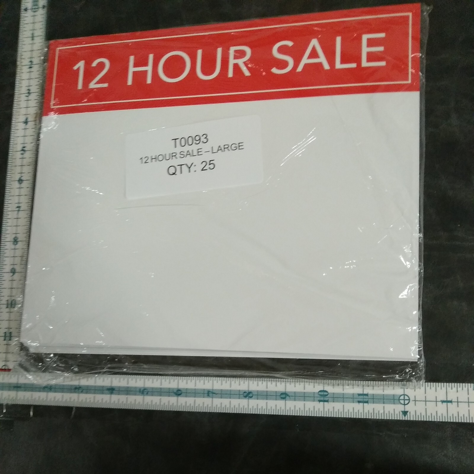 Large 12 hour Sale Sign Red White 11×9.5 25 Pc Cardboard lot of 12