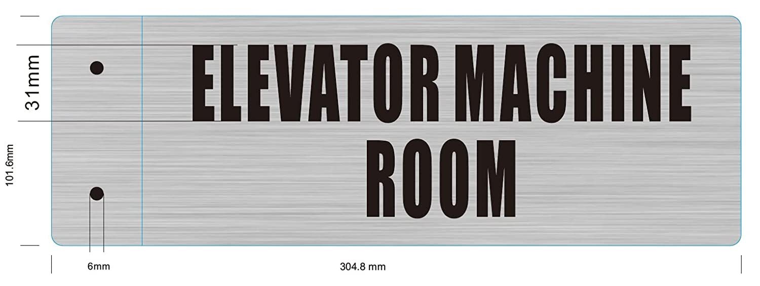 Elevator Machine Room Sign-Two-Sided/Double Sided Projecting-REF24-1027