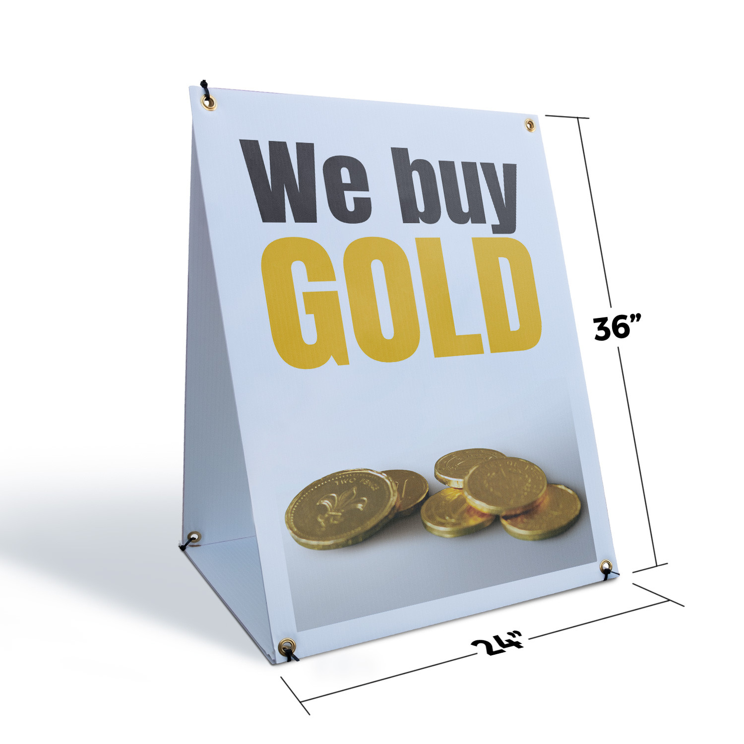 We Buy Gold A-Frame Sidewalk Sign Reliable Services Trusted Shop Best Prices