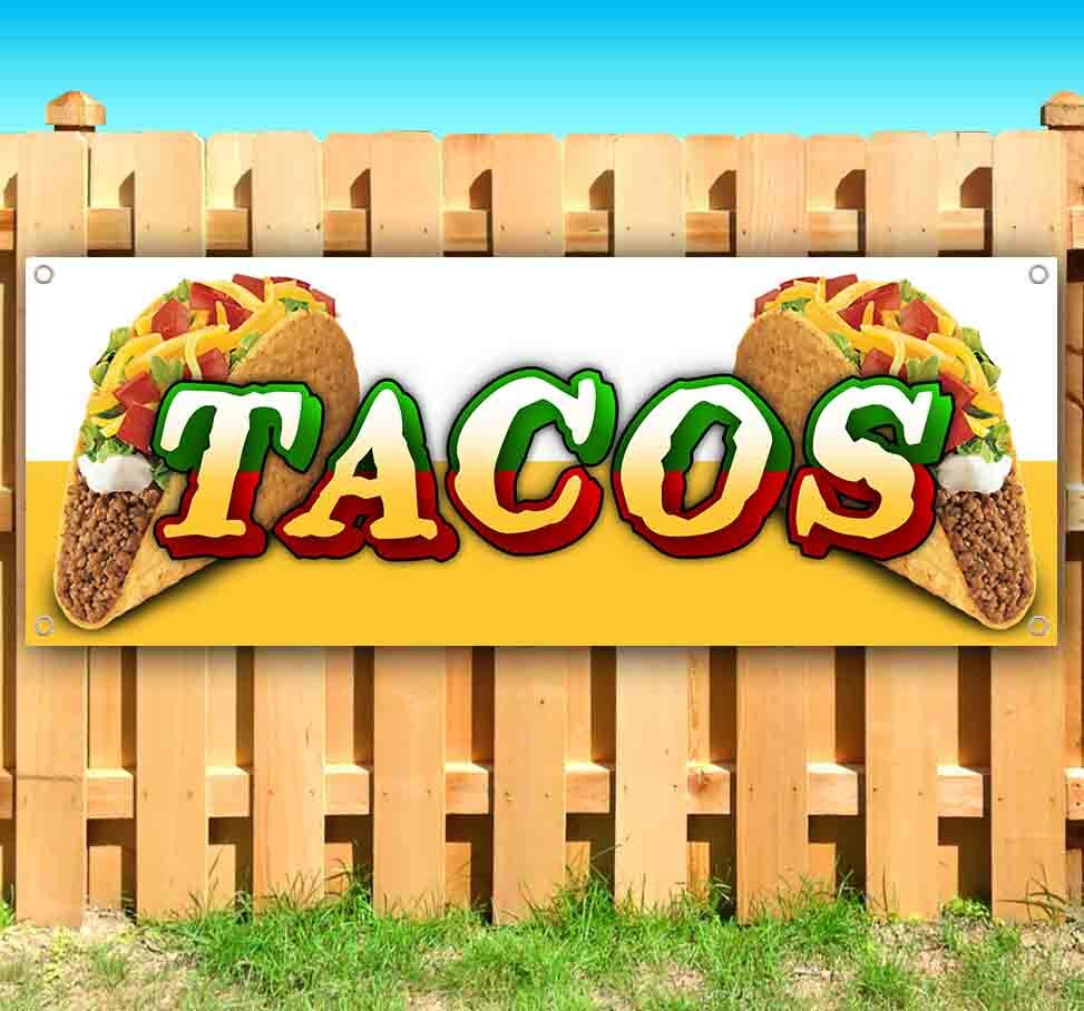 TACOS Advertising Vinyl Banner Flag Sign Many Sizes