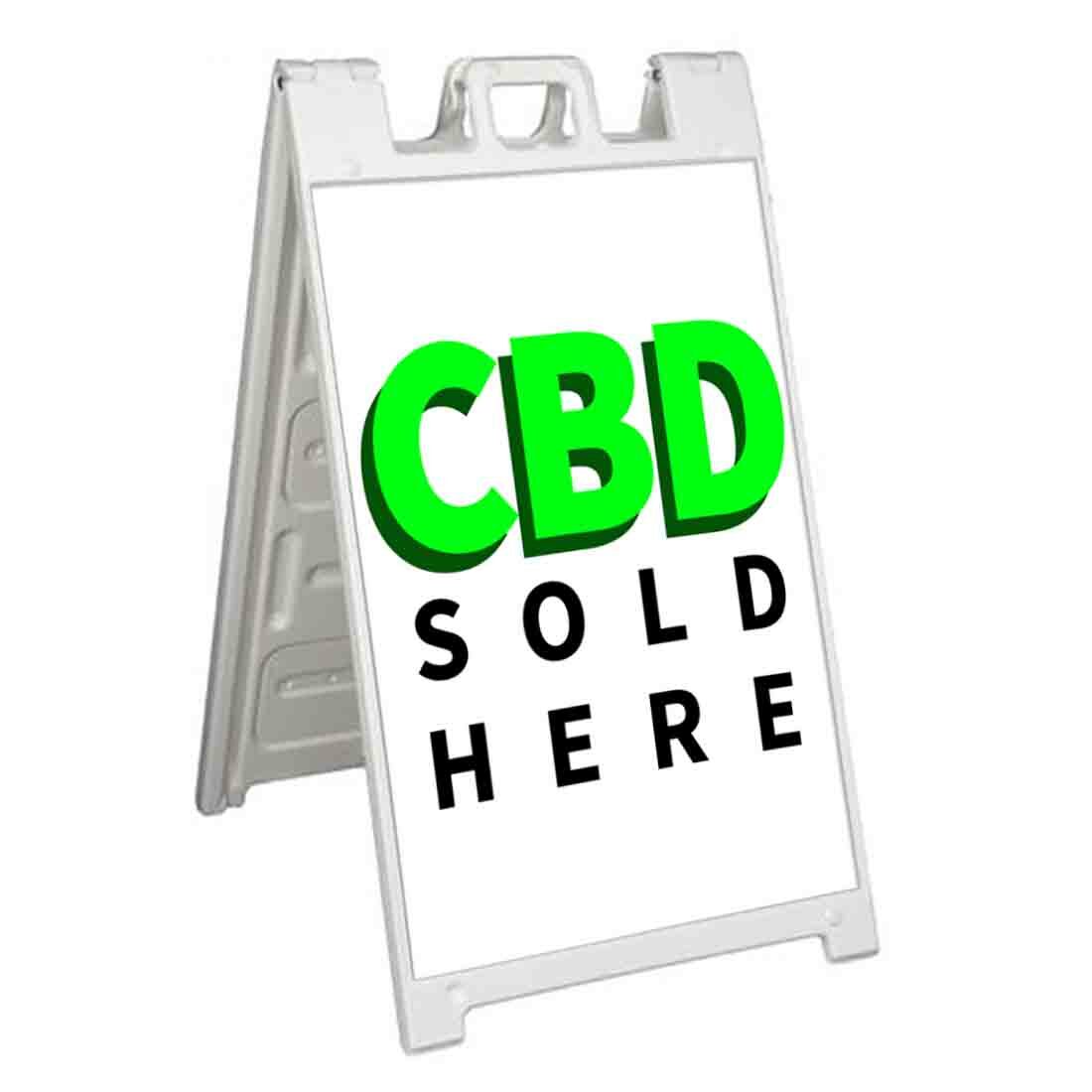 CBD SOLD HERE Signicade 24×36 Aframe Sidewalk Sign Banner Decal MEDICAL