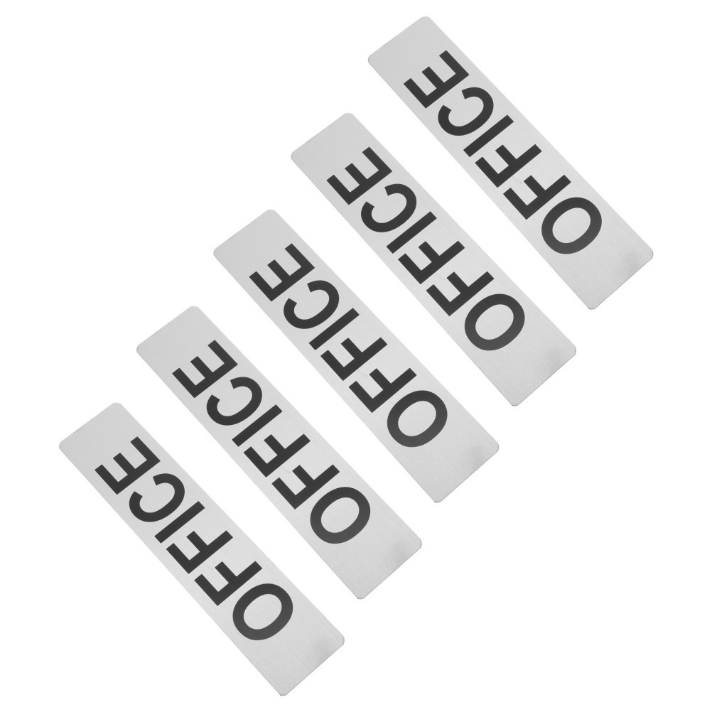 Reusable Metal Office Door Sign Aluminum Alloy Silver Business Plaque
