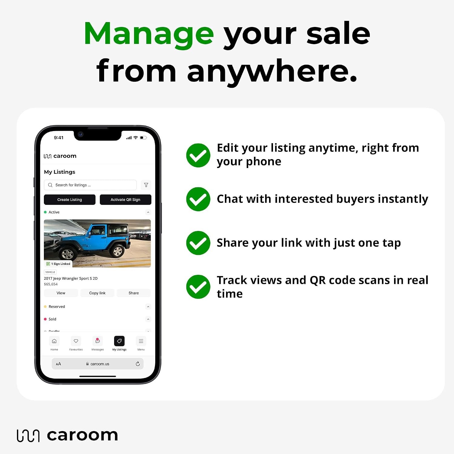 For Sale Sign Car 3-Pack 12 x 11 Inch QR Code Signs Vehicles Trucks RVs & Boats