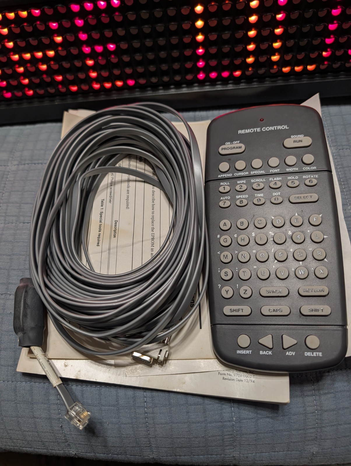 Alpha 320C Indoor Programmable Electronic Message Display W/ Remote & More
