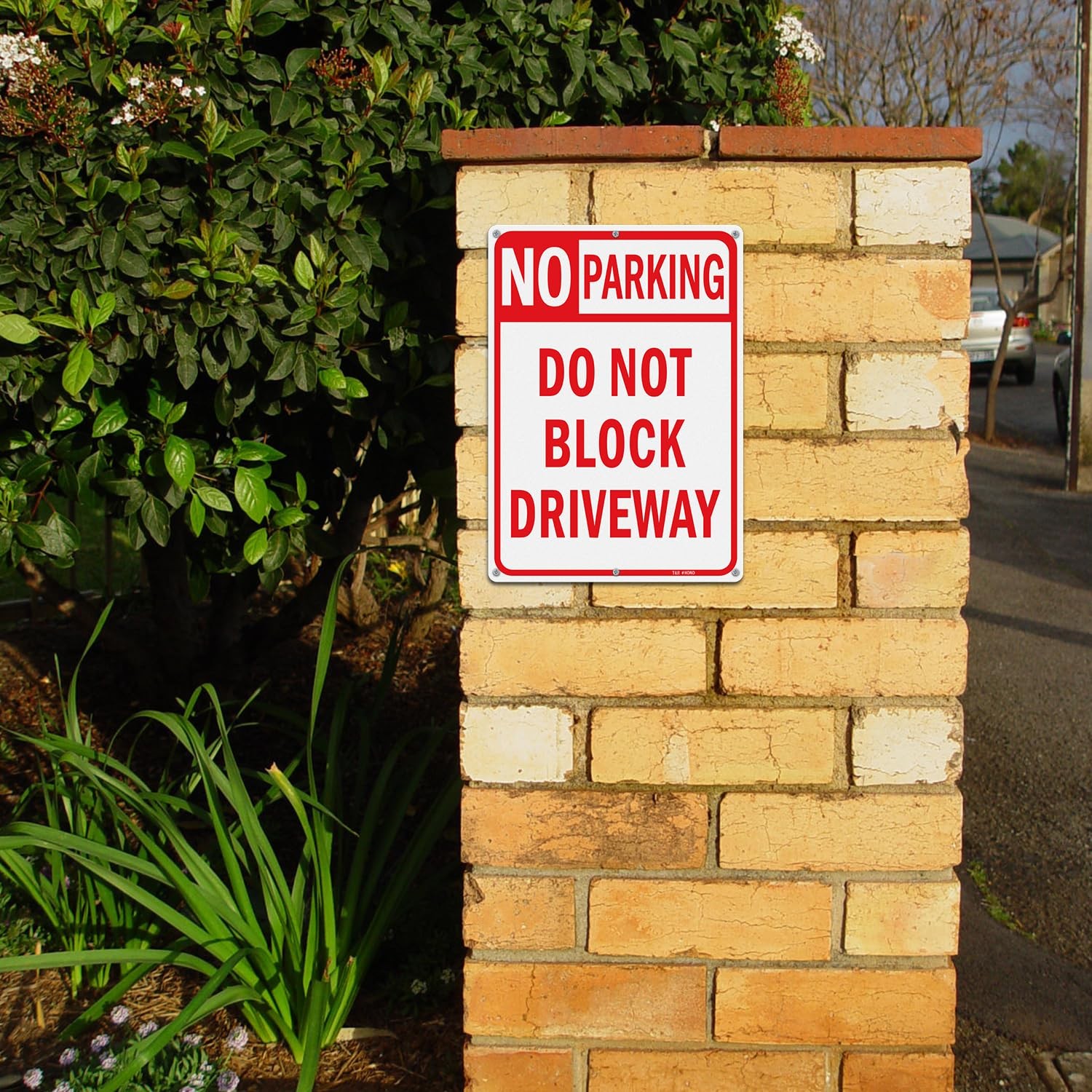 Large No Parking Sign Do Not Block Driveway Sign 14 x 10 Inches Rust Free .0…